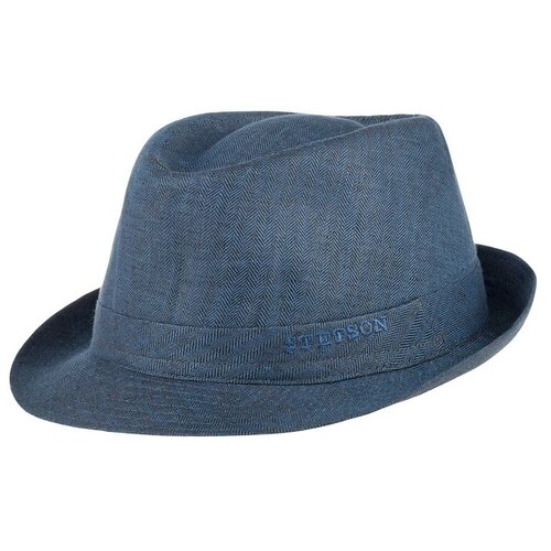 фото Шляпа stetson арт. 1113501 trilby linen (голубой), размер 59