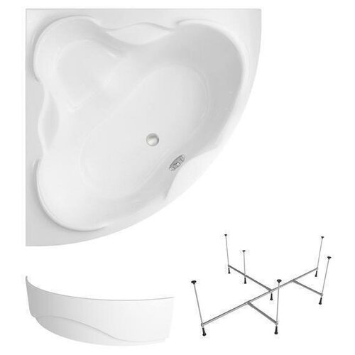 Комплект 3 в 1 Lavinia Boho Elegant S2-37050150, акриловая ванна 150x150 см, каркас, лицевой экран