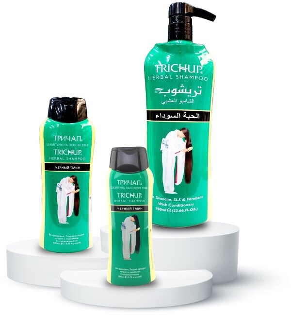 Trichup Herbal Shampoo / Шампунь Тричап Здоровые Длинные Сильные, 400 мл