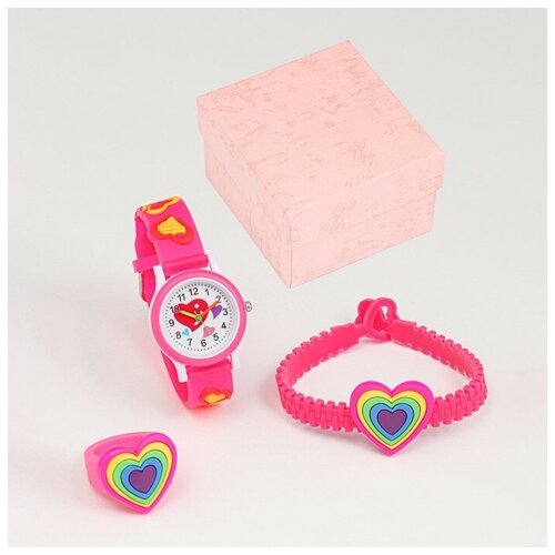 Наручные часы Сима-ленд, мультиколор, розовый наручные часы сима ленд мультиколор розовый