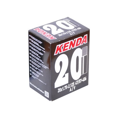 Камера KENDA 20 авто 1,75-2,125 (47/57-406) велокамера kenda 20″x3 0″ 68−406 авто широкая черный