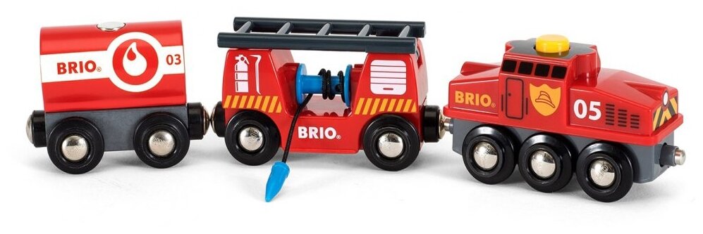 Поезд Brio Пожарный - фото №1