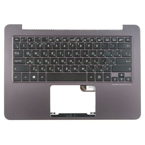 Клавиатура для ноутбука Asus UX305LA-1A с топкейсом темно-серая панель черные кнопки 293500₽