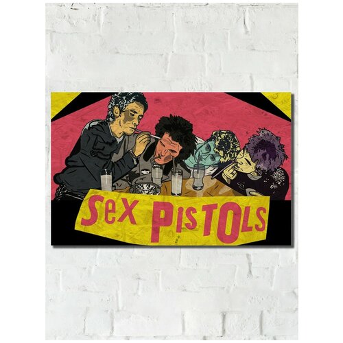 Картина интерьерная на рельефной доске ОСП музыка sex pistols секс пистолс - 5302