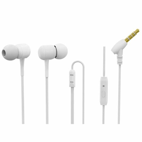 Наушники Perfeo внутриканальные c микрофоном DRUM белые 66000₽