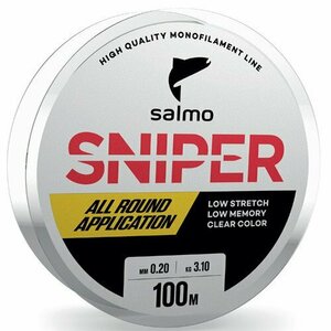 Леска SNIPER монофильная 100m, 0.20mm, 3.10kg, "Salmo"