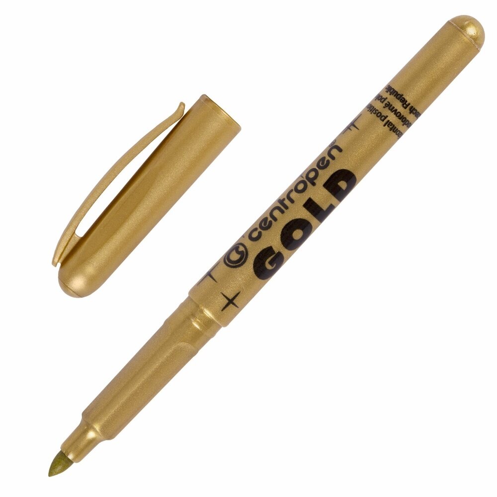 Набор маркеров для декорирования Centropen "2690", золото, серебро, 2 шт, пулевидный, 1,5-3 мм (626900201)