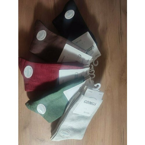 Носки GDMGS, 10 пар, размер 37/41, зеленый, серый, черный, коричневый, красный
