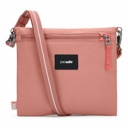 сумка планшет pacsafe сумка антивор pacsafe go festival crossbody 35170130 фактура гладкая черный Сумка планшет PacSafe Сумка антивор Pacsafe GO crossbody pouch 35125340, фактура гладкая, розовый