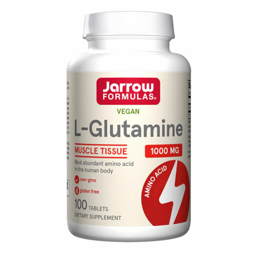 Jarrow Formulas L-Glutamine 1000 mg 100 Tab / Аминокислота L-Глютамин 1000 мг 100 табл l глютамин в виде порошка jarrow formulas 1000 г