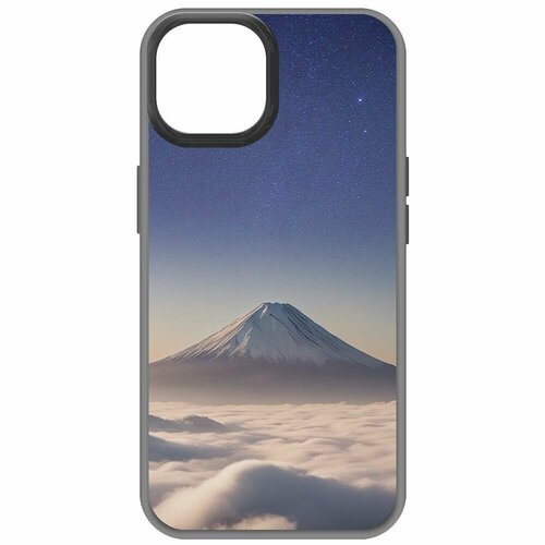 Чехол-накладка Krutoff Soft Case Япония, Фудзияма для iPhone 15 черный чехол накладка krutoff soft case япония фудзияма для realme c30s черный