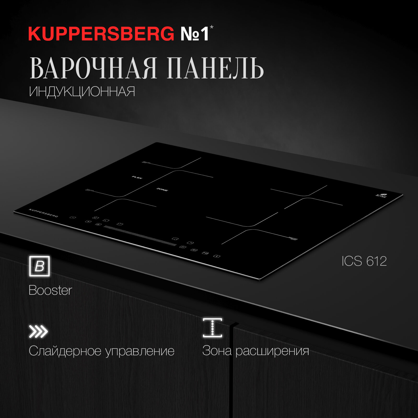 Варочная встраиваемая панель индукционная Kuppersberg ICS 612