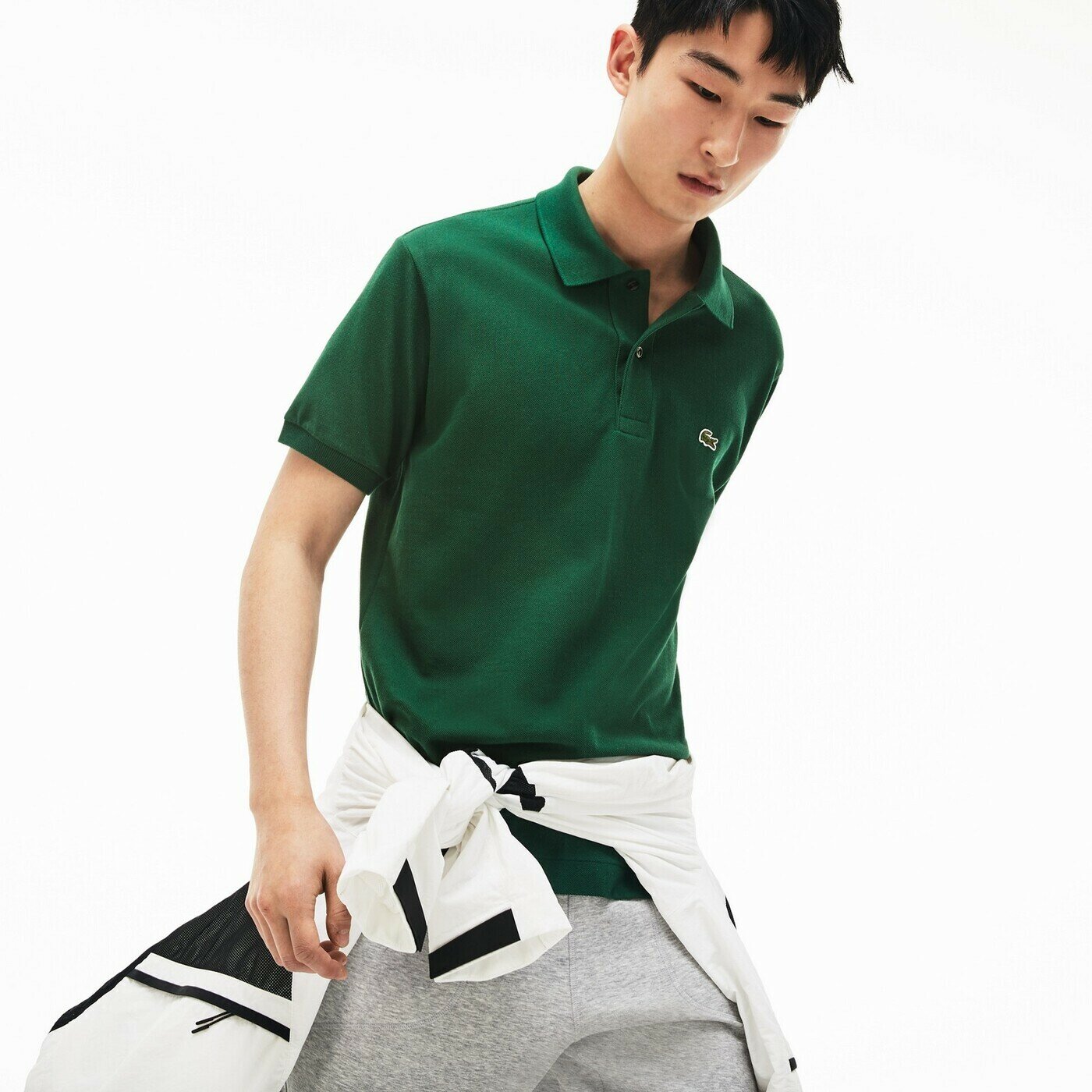 Мужское поло Lacoste L1212 Classic fit, L1212, темно-зеленый, 56