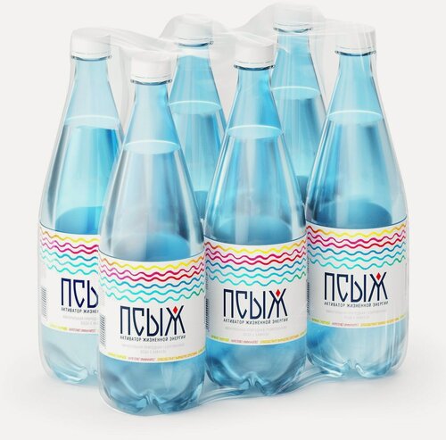 Изображение товара Вода газированная Псыж минеральная природная, 6 шт х 1 л