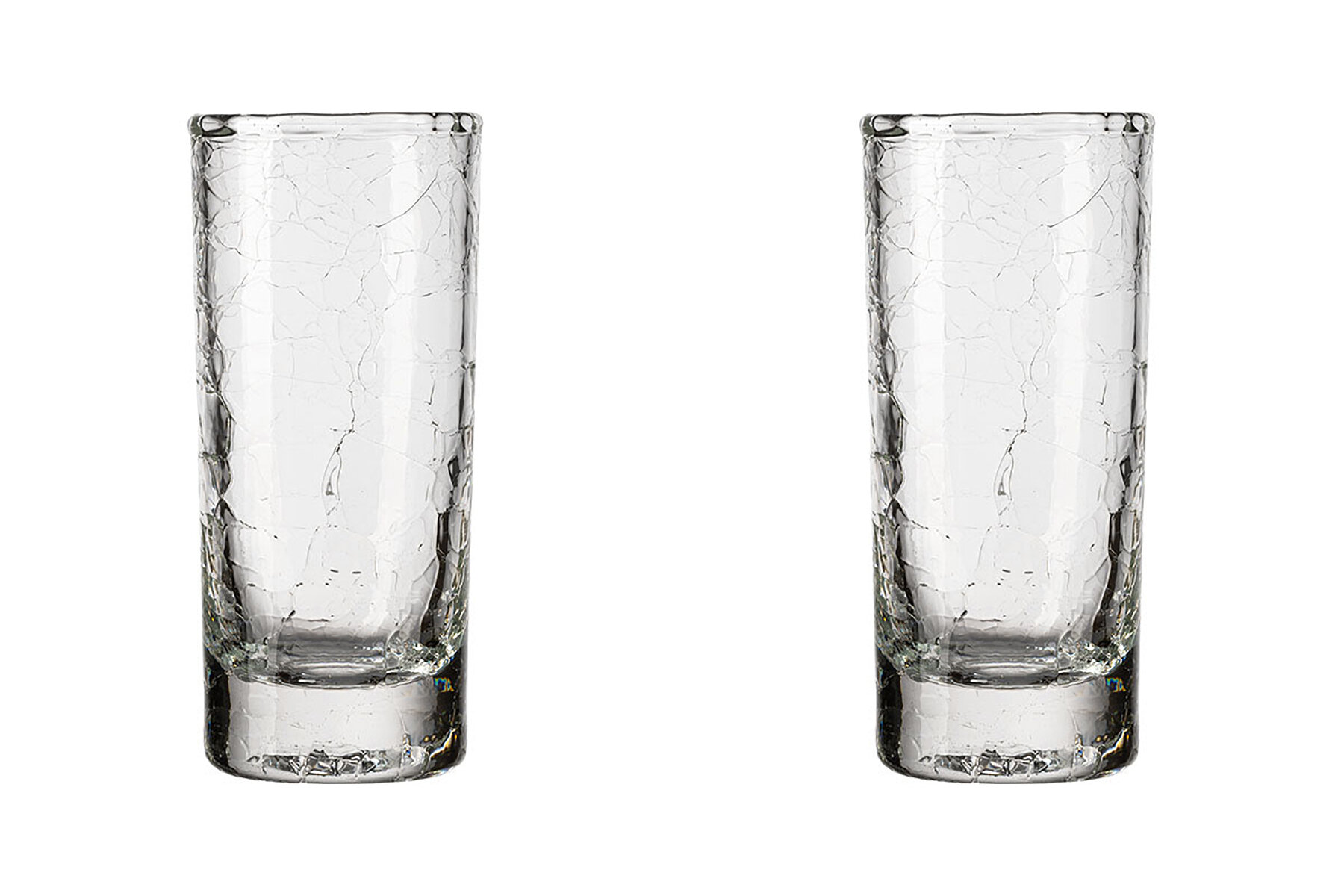 фото Набор из 2 стопок "Кракле" круглая 4х4х9 см, 75 мл, прозрачный, стекло, Neman, 8117-42187