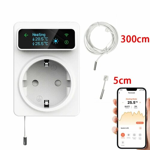 Умная розетка с термостатом Tuya 16А EU Type 2195₽