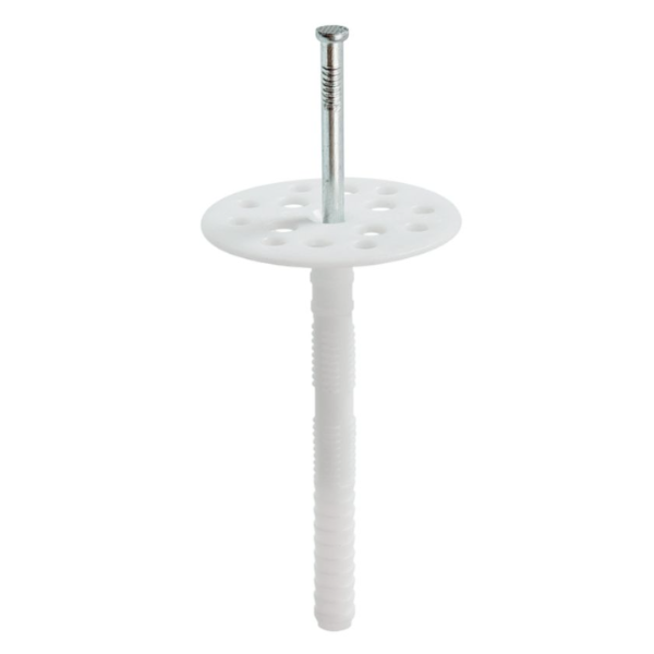 Дюбель для изоляции с металл гвоздем 10х90 (1000шт)