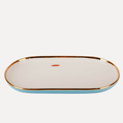 Изображение товара Блюдо сервировочное "Royal line", 30х16,3х3 см, фарфор, голубое, Nouvelle