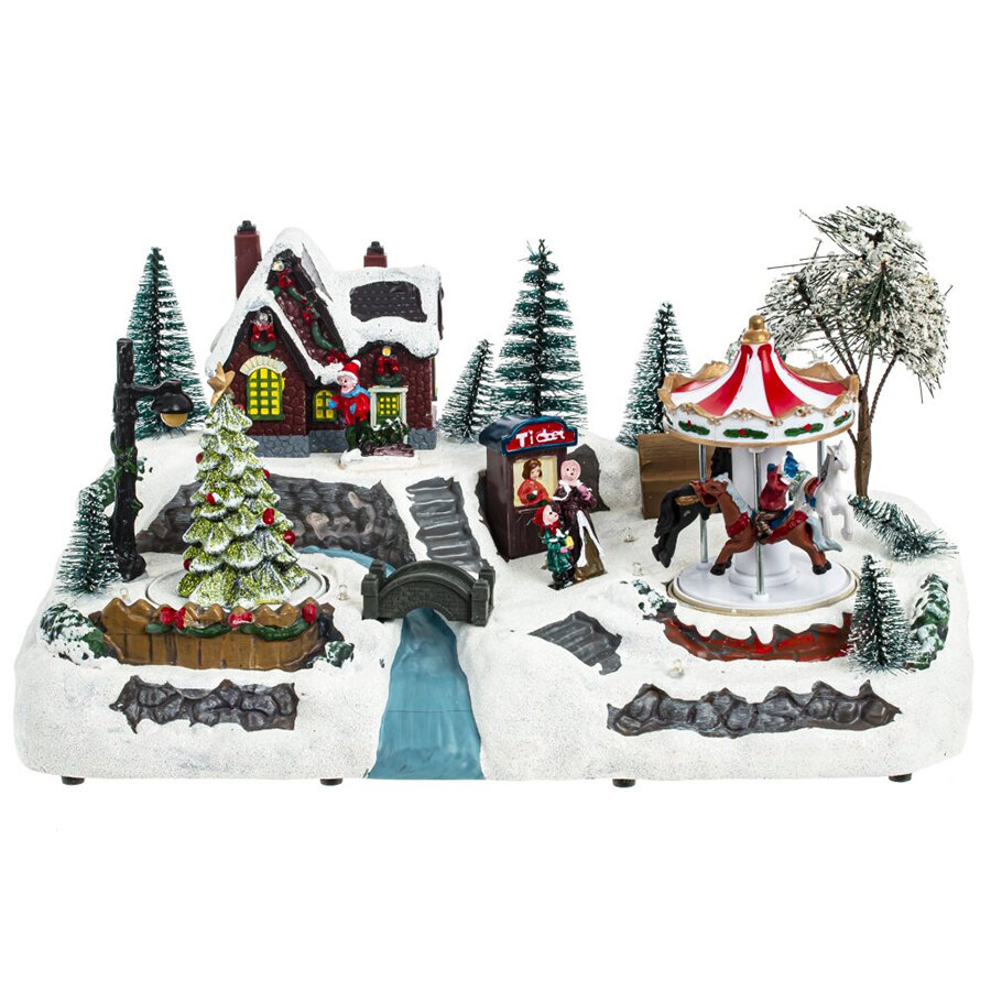 Фигурка музыкальная с подсветкой Рождество Remecoclub 35x185x18 см