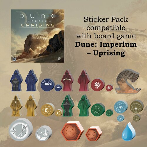 Стикерпак для настольной игры Dune: Imperium Uprising (Дюна: Империя - Восстание)