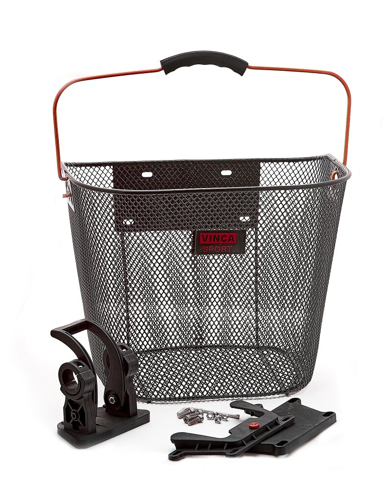 Багажник корзиночный Vinca Sport P01 black/red быстросъемный