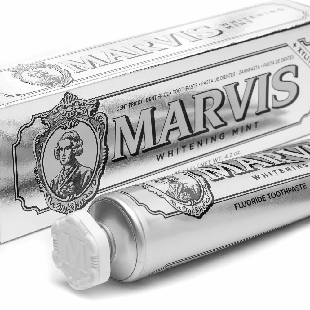 Зубные Пасты Зубная паста Marvis Whitening Mint, 85 мл, белый
