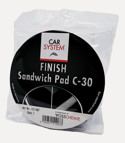 Изображение товара Круг полировальный ср. жесткости CarSystem FINISH SANDWICH PAD C30 D145мм, белый 1 шт.
