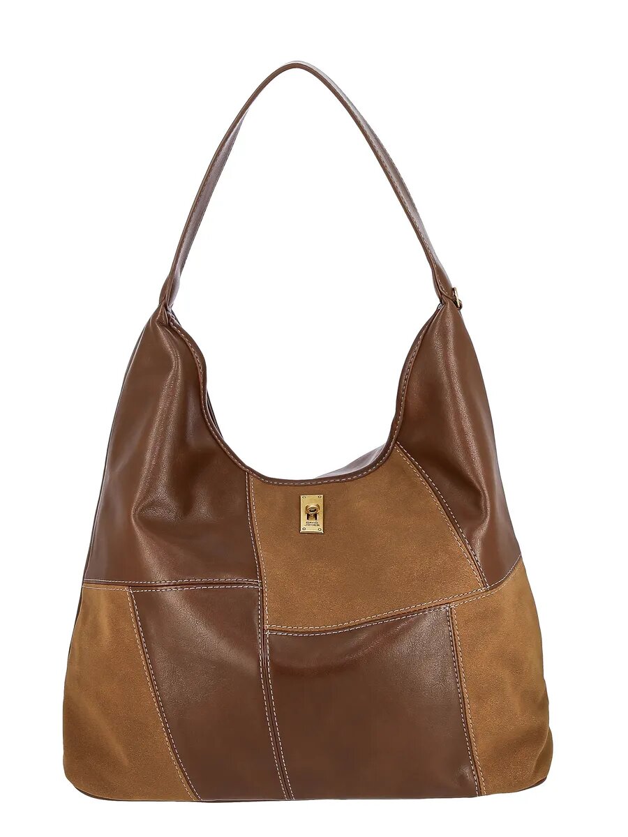 Сумка хобо DAVID JONES, коричневый — фото 1