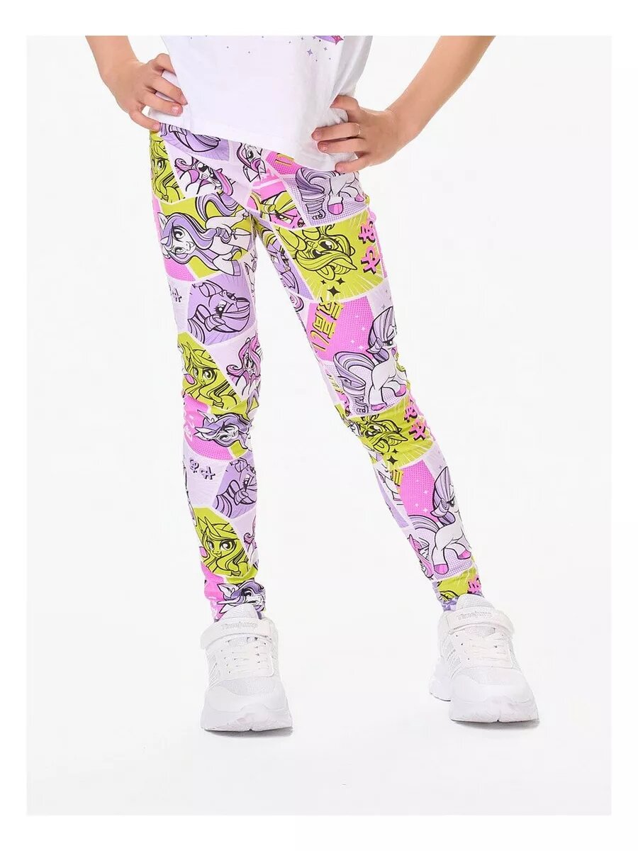 Легинсы Kari Kids размер 5-6 желтый/голубой