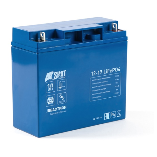 Аккумулятор Skat i-Battery 12-17 LiFePo4 для лодок, электромоторов, эхолотов и другой техники