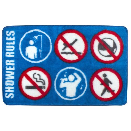 Коврик для ванной Правила душа Shower rules