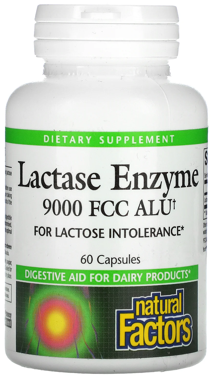 Natural Factors Lactase Enzyme (Фермент Лактаза) 9000 FCC ALU 60 капсул