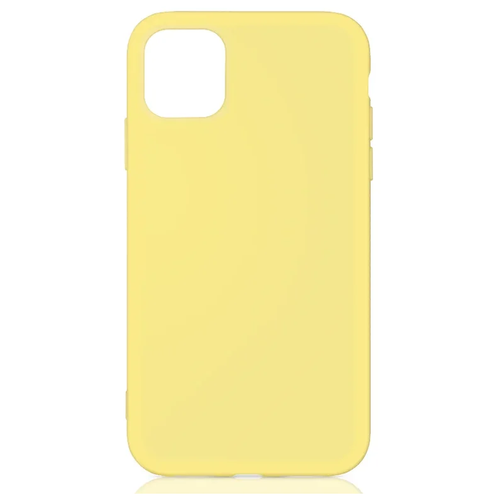 DF Силиконовый чехол с микрофиброй для iPhone 11 Pro (yellow)