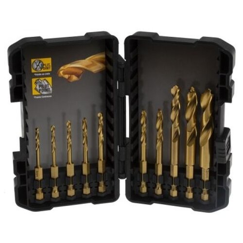 Сверло по металлу DeWALT DT50050-QZ 71.5 composite drill bit taps drill bit hex shank drill quick change hex shank drill bits set for easy power tool compatibility 12pcs