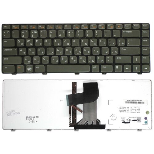 Клавиатура для ноутбука Dell Vostro 3555 черная с подсветкой