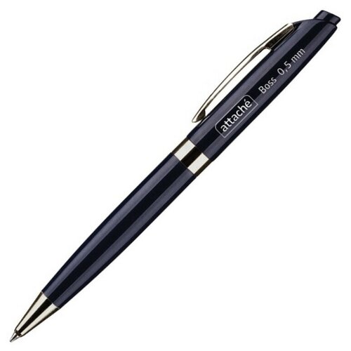 Ручка шариковая Attache Boss, синий корпус, цв. чернил синий, 2шт/уп