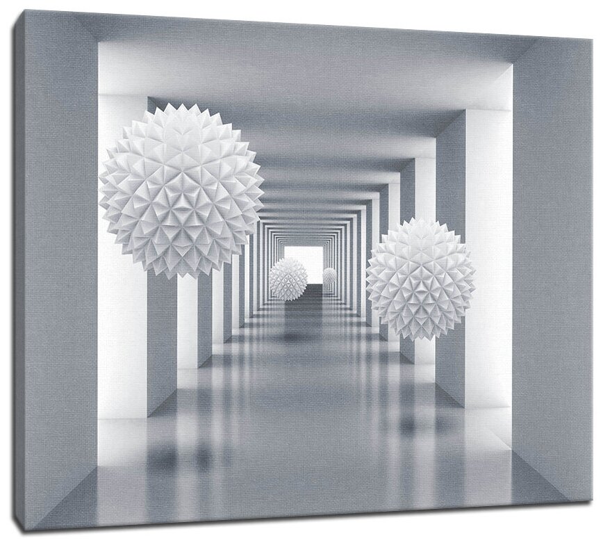 Картина Уютная стена "Туннель с 3D шарами" 80х60 см