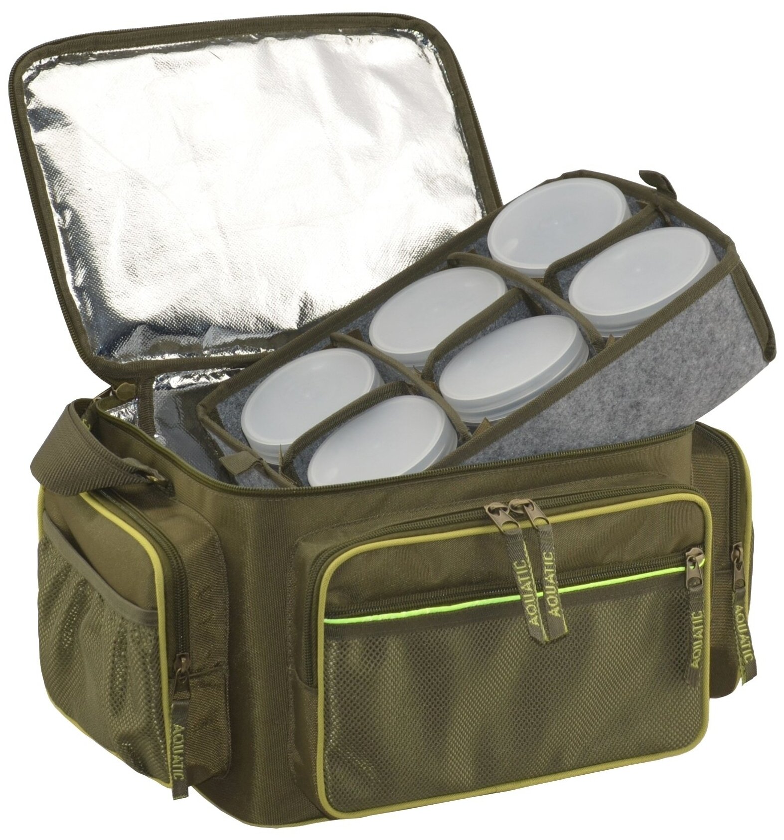 Термо-сумка С-44 с банками 18 шт (Цвет: Хаки)