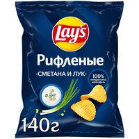 Чипсы Lay's картофельные, лук-сметана, 140 г