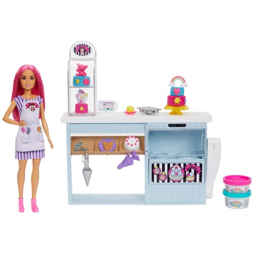 Игровой набор Barbie Кондитерская, HGB73 розовый лопатка кондитерская силиконовая ваниль 20×4×1 5 см