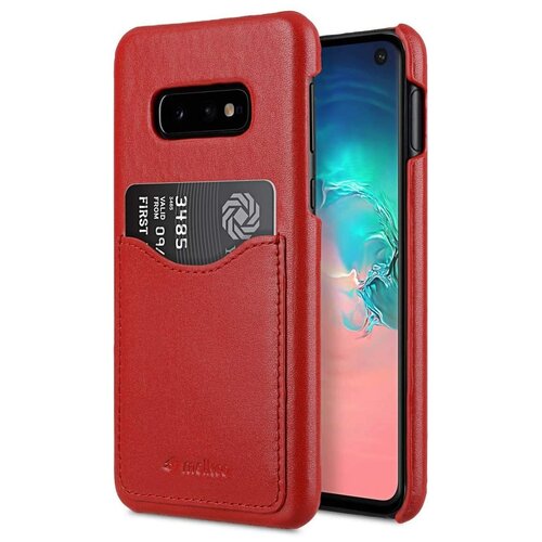 Кожаный чехол накладка Melkco для Samsung Galaxy S10e - Back Cover V2, красный чехол пластиковый samsung galaxy s10e мвд лого черный