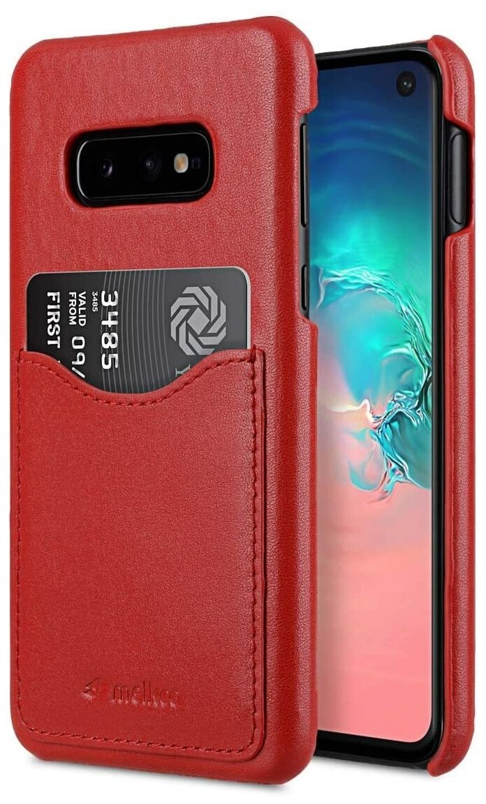 Кожаный чехол накладка Melkco для Samsung Galaxy S10e - Back Cover V2, красный