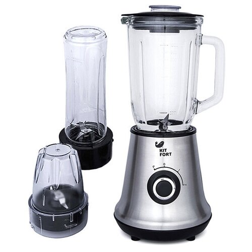 Блендер Kitfort КТ-1312 стационарный 450 Вт 1 л 2 скорости кофемолка серебристый 349200₽