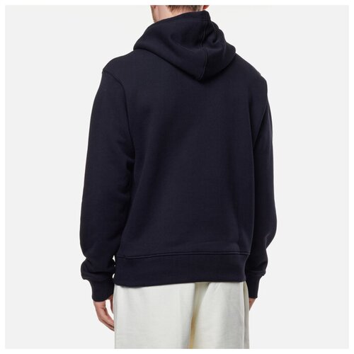 фото Мужская толстовка lacoste cotton fleece hoodie синий , размер l