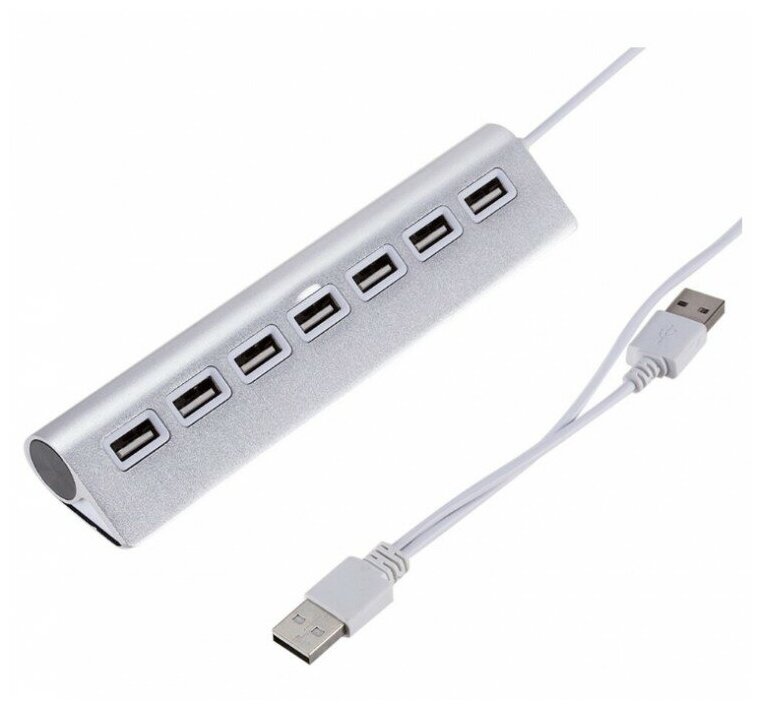 USB 2.0 HUB хаб THL059, 7 портов, металл