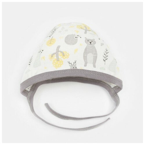 фото Комбинезон с чепчиком, цвет молочный/звери, рост 62 см юниор текстиль