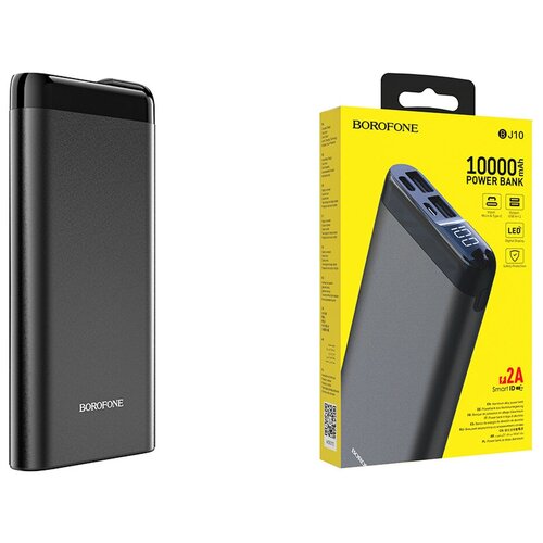 Универсальный дополнительный аккумулятор BOROFONE BJ10 power bank 10000 mAh черный 156500₽