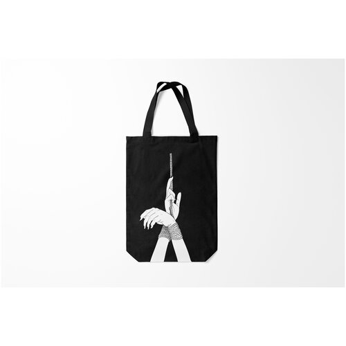 фото Сумка-шоппер / 31х42 см / популярные иллюстрации / модные связанные руки эстетика burnettie