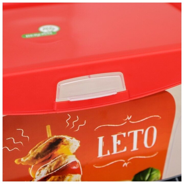 Емкость для шашлыка Leto, 6 л, цвет красный