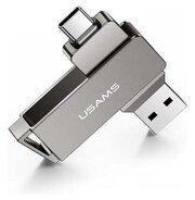 USB Флеш-накопитель Type-C + USB 3.0 256GB USAMS, флешка для телефона, планшета, компьютера, ноутбука, 256 Гб